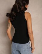 by swan Top Tricotat Negru cu Viscoză și Modal Sanaliena