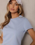 by swan Tricou Albastru deschis De bumbac cu croială scurtă Galionela