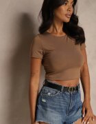 by swan Tricou Maro Cropped cu Vâscoză Efranessa