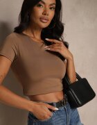 by swan Tricou Maro Cropped cu Vâscoză Efranessa