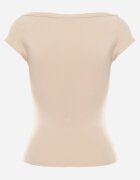 by swan Tricou Mulat Bej deschis din Bumbac cu Decolteu bărcuță Gallenia
