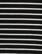 by swan Tricou Negru-Alb din Bumbac în Dungi cu Mânecă Scurtă Fralea