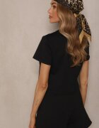 by swan Tricou Negru din bumbac Cropped Galionela