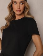 by swan Tricou Negru din bumbac Cropped Galionela