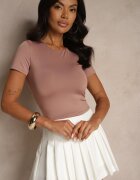 by swan Tricou Roz închis Cropped cu Viscoză Efranessa