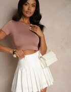 by swan Tricou Roz închis Cropped cu Viscoză Efranessa