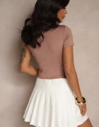 by swan Tricou Roz închis Cropped cu Viscoză Efranessa