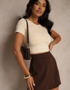 by swan Tricou scurt din vâscoză bej deschis Efranessa