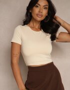by swan Tricou scurt din vâscoză bej deschis Efranessa