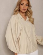  Cămașă bej deschis liliac din viscoză Caile