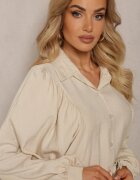  Cămașă bej deschis liliac din viscoză Caile