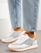 cambell Sneakerși Albi Din Piele Decorati Cu Motiv Geometric Wibessa