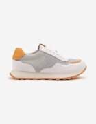 cambell Sneakerși Albi Din Piele Decorati Cu Motiv Geometric Wibessa