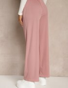 cantarana Pantaloni roz talie înaltă stil paper bag cu elastic în talie Lunalitia