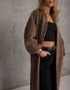  Cardigan Maro Deschis Lung Decorat cu Mâneci Largi Tifilina