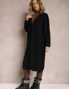  Cardigan Negru Lung Încheiat Rousalere