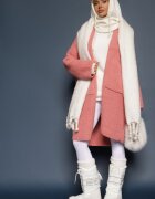  Cardigan Roz Fără închidere Decorat cu Țesătură lejeră și Buzunare laterale Calineth