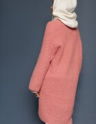  Cardigan Roz Fără închidere Decorat cu Țesătură lejeră și Buzunare laterale Calineth