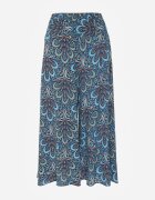 cflo Pantaloni Bleumarin cu elastic în talie și craci largi din viscoză Adotria