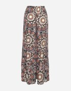 cflo Pantaloni Maro Tip Palazzo din Viscoză High Waist cu Elastic în Talie Bistalia