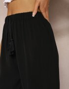 cflo Pantaloni Negri Largi Talie înaltă cu elastic în talie Jolfea