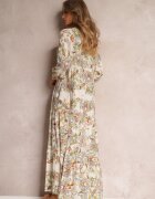 cflo Rochie Alb-Bej Oversize cu flori Iophne