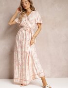 cflo Rochie Bej deschis din Viscoză cu Model Metalic și Elastic în Talie Carinalia