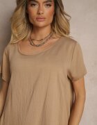 cflo Rochie Bej închis din Viscoză cu croială evazată Irisena