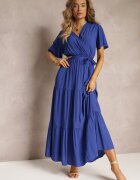 cflo Rochie bleu marin evazată cu cordon Adotine