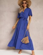 cflo Rochie bleu marin evazată cu cordon Adotine