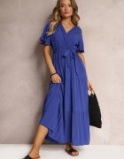 cflo Rochie bleu marin evazată cu cordon Adotine