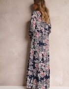 cflo Rochie bleumarin Oversize cu flori Iophne