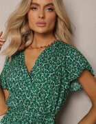 cflo Rochie de vară Verde tip plic legată în talie din vâscoză Meridase