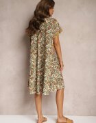 cflo Rochie Evazată Bej deschis din Viscoză cu Imprimeu Floral Rivanira