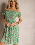 cflo Rochie spaniolă din viscoză verde deschis cu imprimeu floral Pialara
