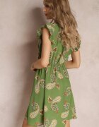 cflo Rochie Verde Cloș Mini cu model Paisley Rachelli