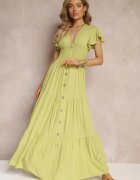 cflo Rochie verde deschis din Vâscoză Lobsy