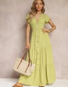 cflo Rochie verde deschis din Vâscoză Lobsy