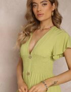 cflo Rochie verde deschis din Vâscoză Lobsy