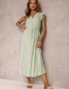 cflo Rochie Verde Deschis din Viscoză Yvess