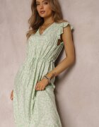 cflo Rochie Verde Deschis din Viscoză Yvess