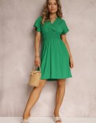 cflo Rochie Verde din Vâscoză Jadith