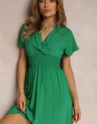 cflo Rochie Verde din Vâscoză Jadith