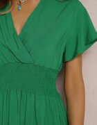 cflo Rochie Verde din Vâscoză Jadith