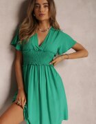 cflo Rochie Verde din Vâscoză Rukhsar