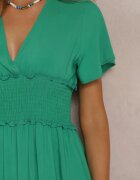 cflo Rochie Verde din Vâscoză Rukhsar
