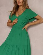 cflo Rochie Verde din Viscoză Jonmy