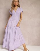cflo Rochie Violet din Viscoză Lobsy