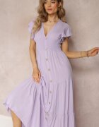 cflo Rochie Violet din Viscoză Lobsy