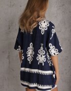 cflo Set Bleumarin cu Model Rustic cu Pantaloni Scurți și Cămașă Tosnea